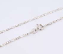 Vintage 925 Sterling Silver Figaro Chain Necklace