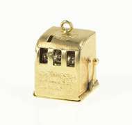 14K Yellow Gold 3D Articulated Slot Machine Souvenir Charm/Pendant