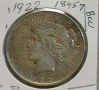 1922 Peace Dollar, circ