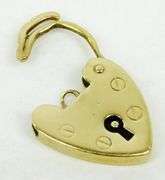 Vintage 9CT Gold Padlock Heart