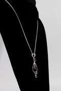 .925 Sterling Silver Pendant w/ Amethyst Gemstones