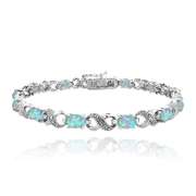 Created Blue Opal Bracelet