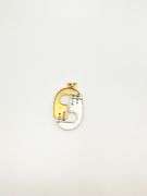 Modern 14kt and Platinum Diamond Pendant