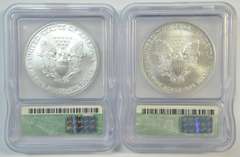 Flawless Better Dates 2003 & 2004 $1 Silver Eagles. ICG MS70