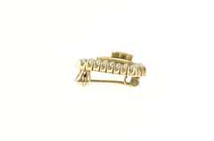 10K Yellow Gold Victorian Seed Pearl Stag Enamel Lapel Pin/Brooch