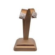 14K WHITE GOLD PAVE EARRINGS