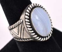 Sturdy Moonstone Ring In Sterling Silver