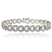 Diamonds Heart Link Bracelet