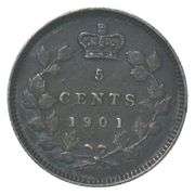 1901 Canada 5 Cents