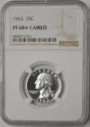 1963 Proof Washington Quarter NGC PF68* Cameo