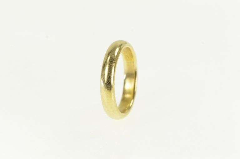 18K Yellow Gold 4.2mm Thick Tiffany & Co Vintage Wedding Band Ring