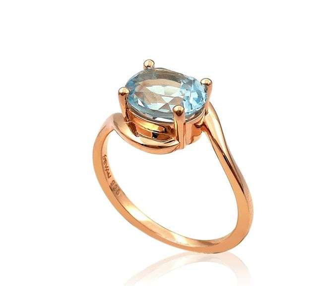 "AURORA" Blue Topaz sterling silver ring