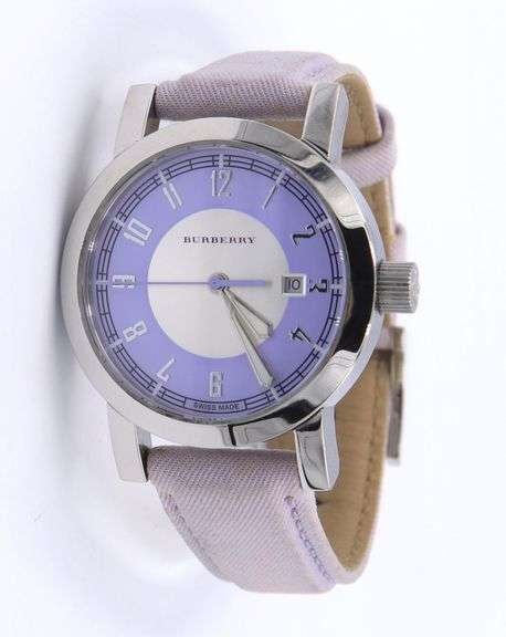 Burberry Silver Purple Dial on Purple Strap Watch