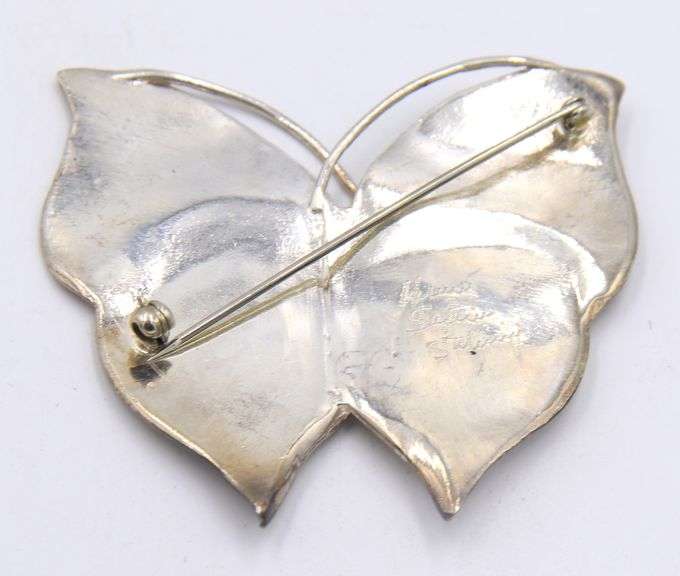 Vintage 925 Sterling Silver Butterfly Earrings and Brooch