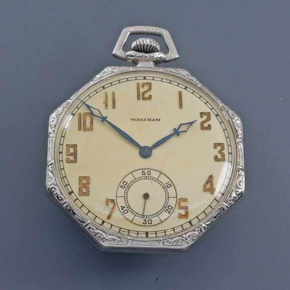 Exceptional 1924 Waltham 14K WG Pocket Watch