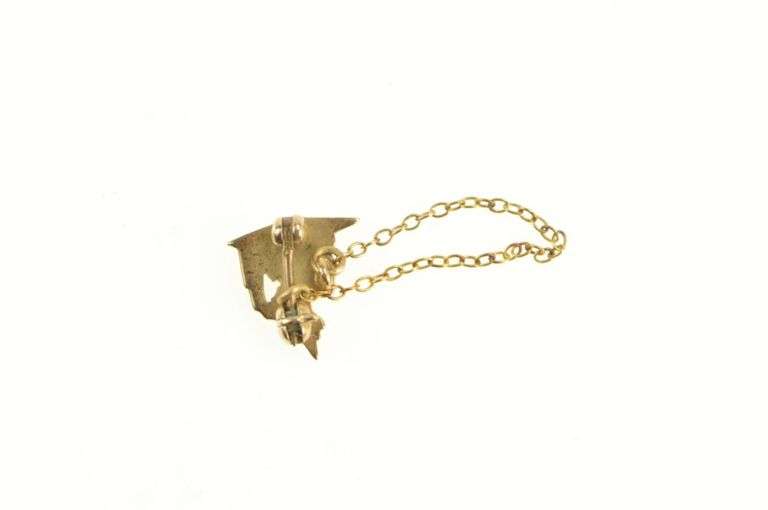 10K Yellow Gold Graduation Cap Graduate Scholar Lapel Pin/Brooch