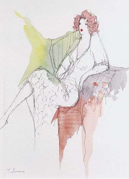 Tarkay Matted Art Print