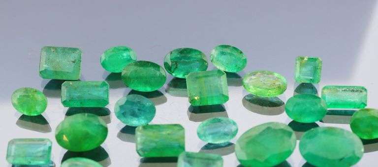 Immense 75.34ct Zambian Emerald collection