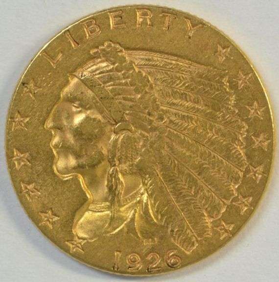 Choice BU 1926 US $2.50 Indian Gold Piece. Nice