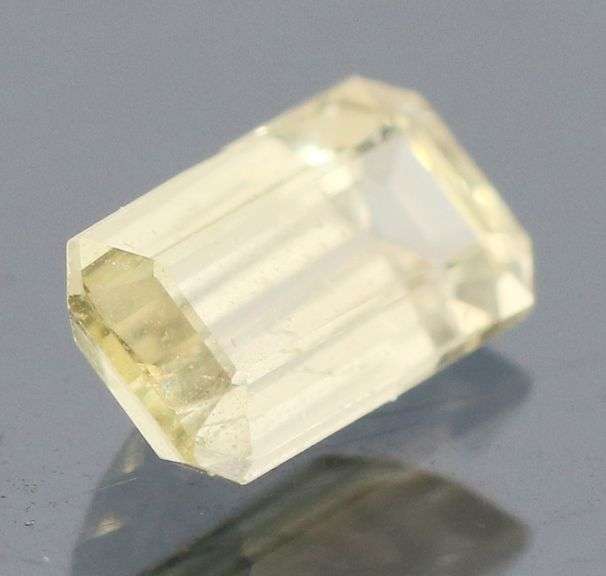 Glittering pale yellow UNTREATED .84ct Sapphire