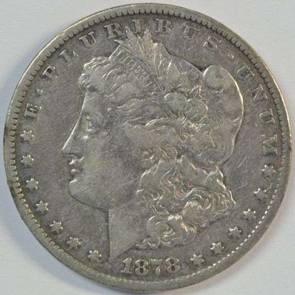 Scarce 1878-CC Morgan Silver Dollar. Nice circ