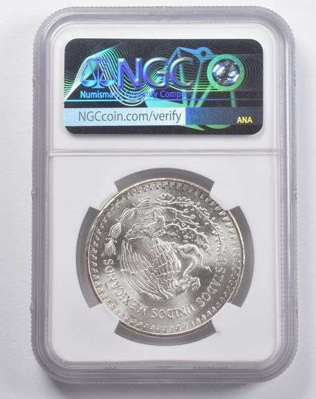 MS65 1982 Mo Mexico 1 Silver Onza DDR #1 NGC