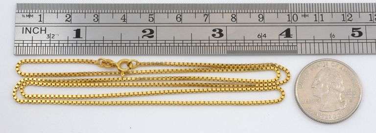 Useful 18k Box Link Necklace