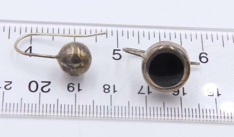 Vintage 925 Sterling Silver Lot of 2 Signed Earrings