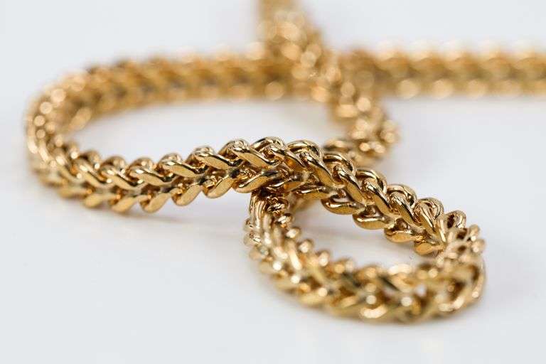 10k Yellow Gold Hollow Franco Wheat Rope Chain 3.7mm Bracelet 8"