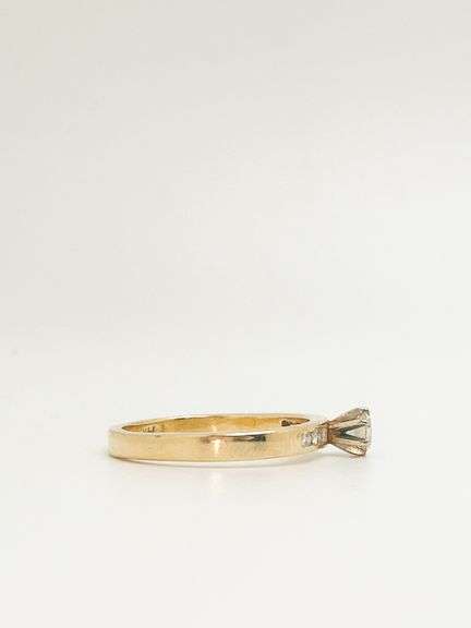 14kt Solid Yellow Gold Diamond Ring