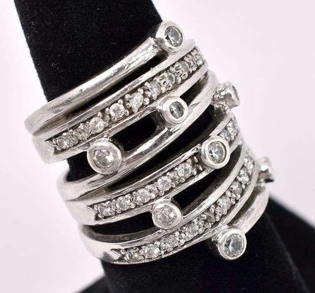 CZ Wrap Ring In Sterling Silver