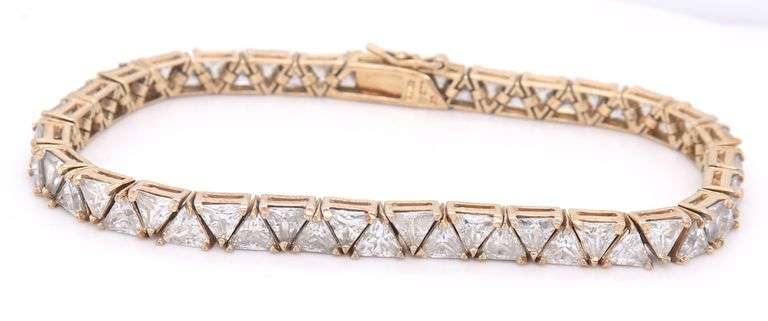 925 Sterling Silver Cubic Zirconia Tennis Bracelet