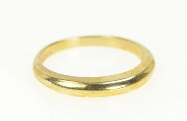14K Yellow Gold 3.0mm Classic Simple Rounded Wedding Band Ring