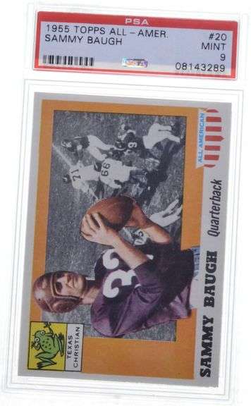 1955 Topps All American #20 Sammy Baugh - PSA MINT 9 - Texas Christian