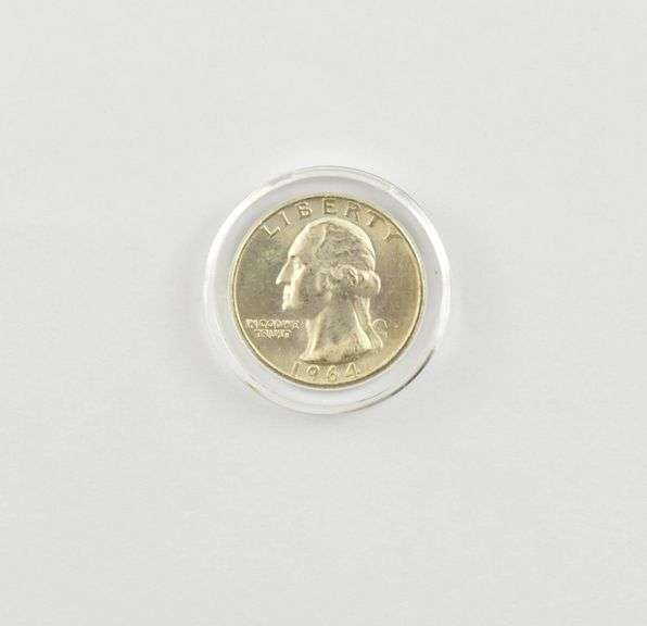 1964-D Washington Quarter Orig. Binion Silver Hoard Sampler 49/400 COA