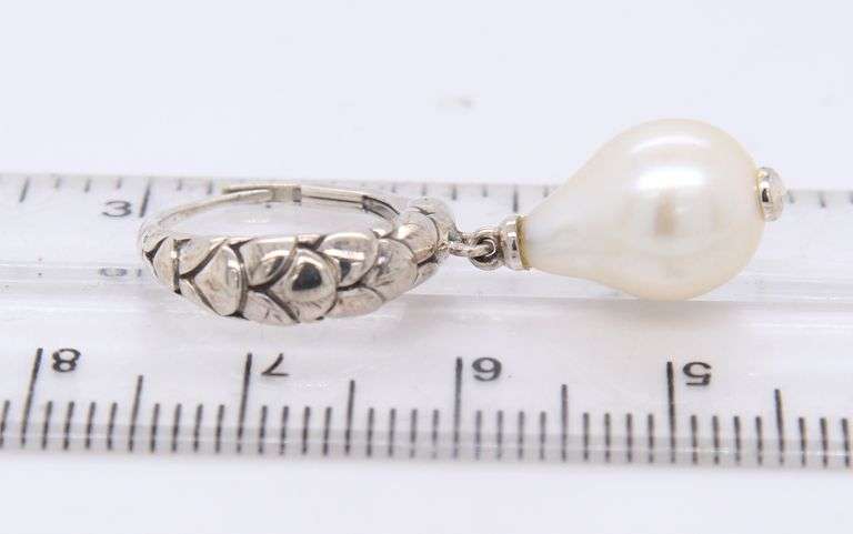 John Hardy Fresh Water Pearl Dangle Earrings
