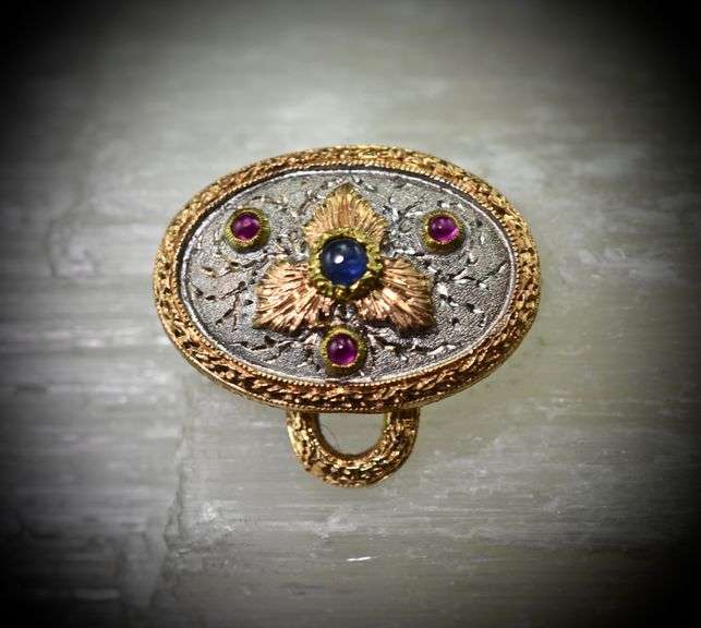 Exquisite 18K Modern Designer Brooch