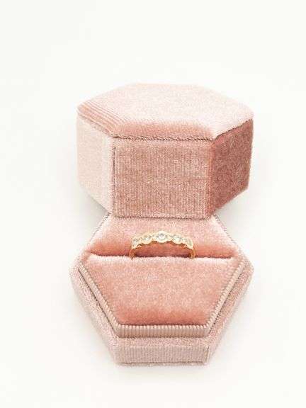14kt Solid Yellow Gold Diamond Band