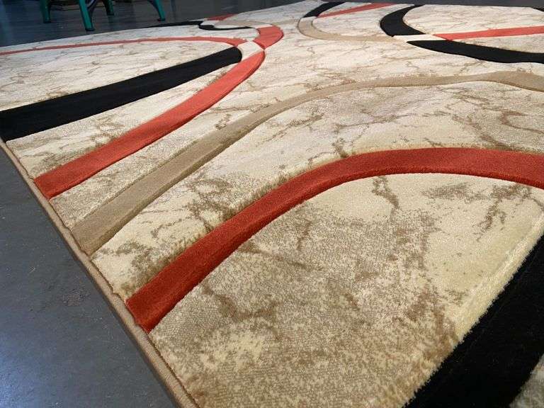 Stunning Carved Art Deco Rug 6x8