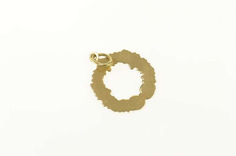 Gold Filled Holiday Wreath Enamel Christmas Bow Charm/Pendant