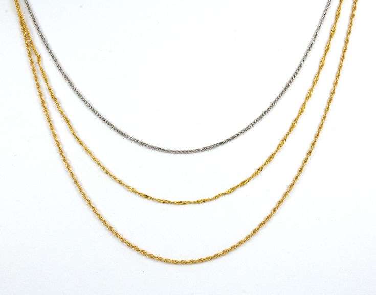 Useful Group of 3 14k Pendant Necklaces