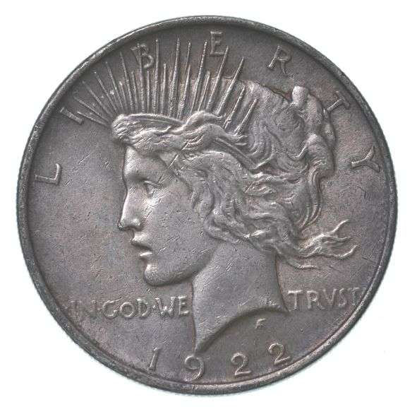 1922 Peace Silver Dollar Stickered Back Calico Ghost Town