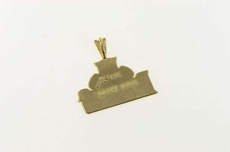 14K Yellow Gold Carolina Panthers Sports Team Mascot Logo Pendant