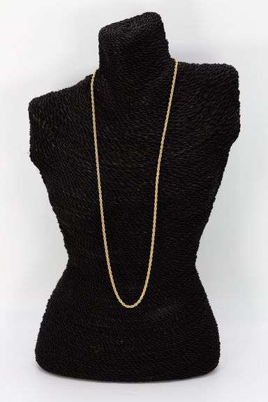 22k Yellow Gold Plated Sterling Silver Diamond-Cut Rope Chain 3.3mm Solid 925 Italy New Necklace 30"