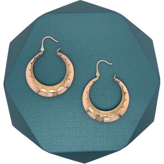 14K ROSE GOLD HOOP EARRINGS