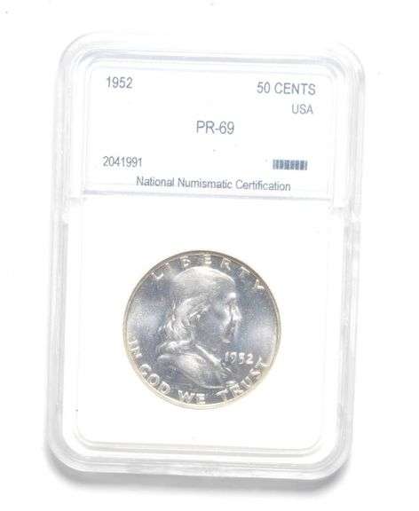PR69 1952 Franklin Half Dollar - Graded NNC