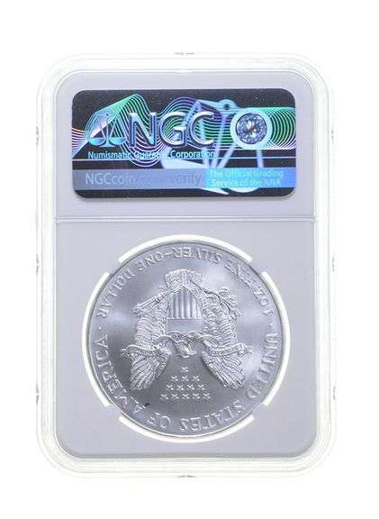 MS68 MINT ERROR 2000 American Silver Eagle REV Struck Thru Graded NGC