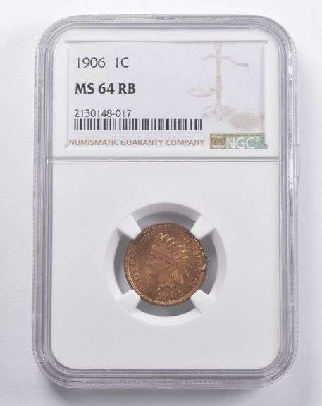 MS64 RB 1906 Indian Head Cent NGC