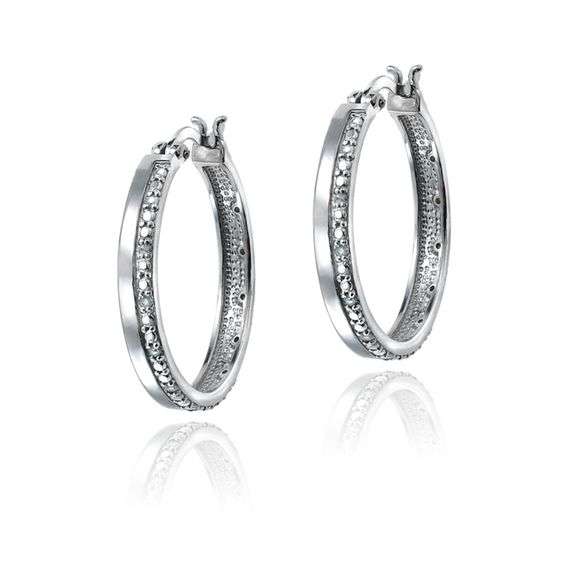 Diamond Hoop Earrings