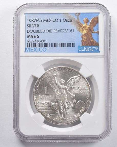 MS66 1982 Mo Mexico 1 Silver Onza DDR #1 NGC